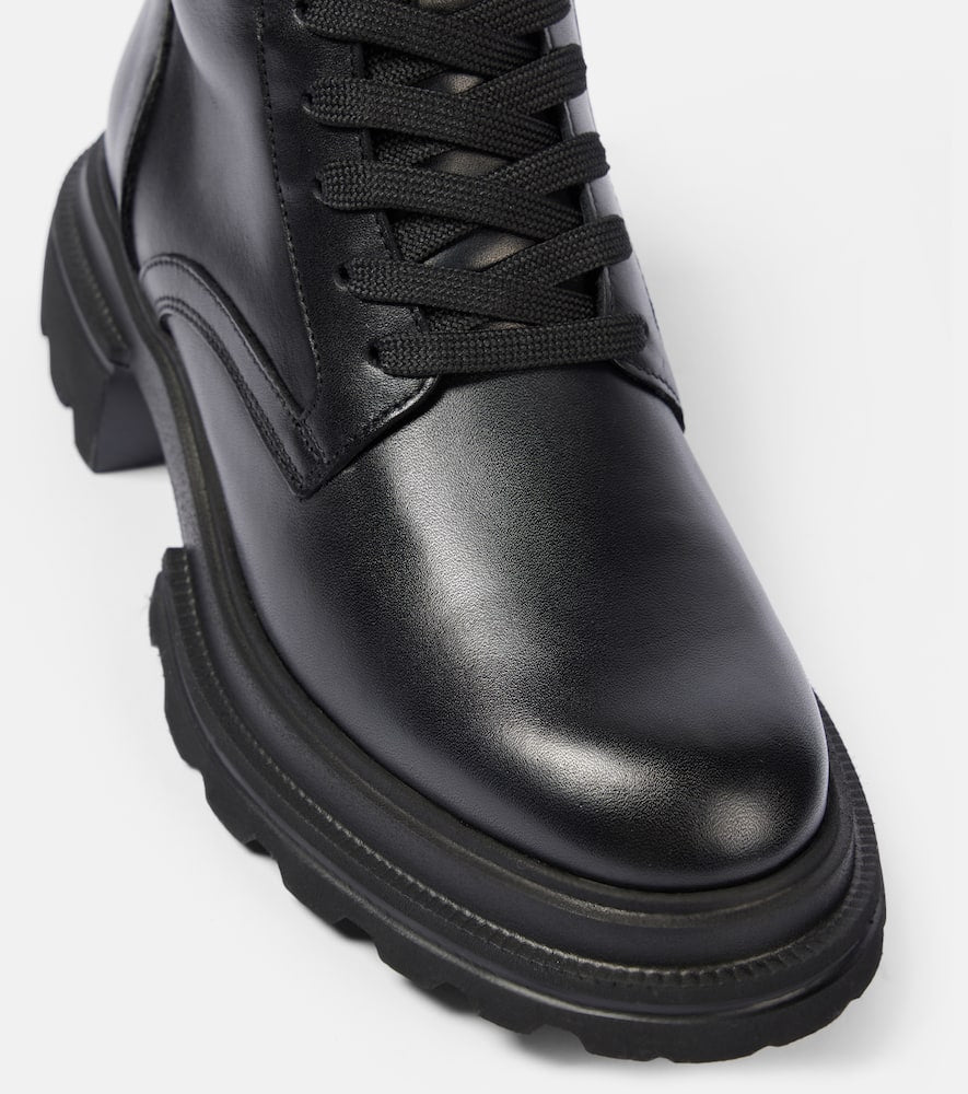 Hogan Benisa leather combat boots