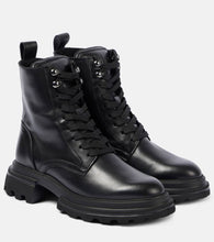 Hogan Benisa leather combat boots