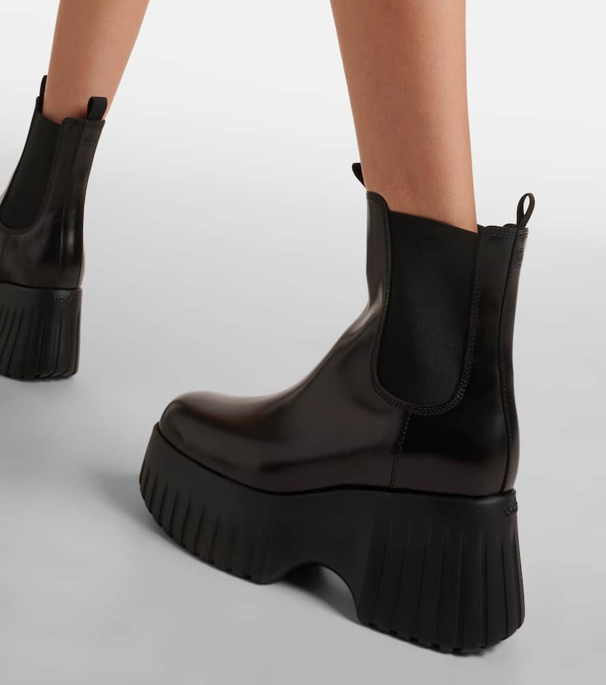 Hogan H-Stripes 651 leather-trimmed Chelsea boots