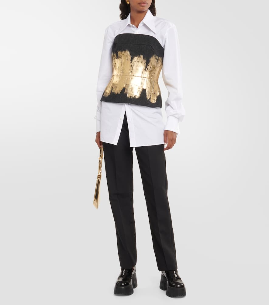 Hogan H-Stripes wedge leather loafers
