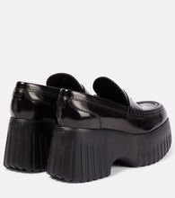 Hogan H-Stripes wedge leather loafers