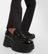 Hogan H-Stripes wedge leather loafers