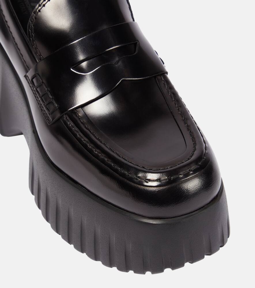 Hogan H-Stripes wedge leather loafers