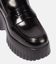 Hogan H-Stripes wedge leather loafers