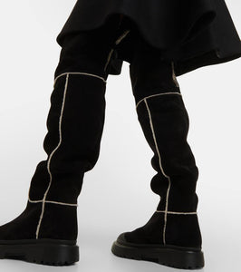 Hogan H619 suede knee-high boots