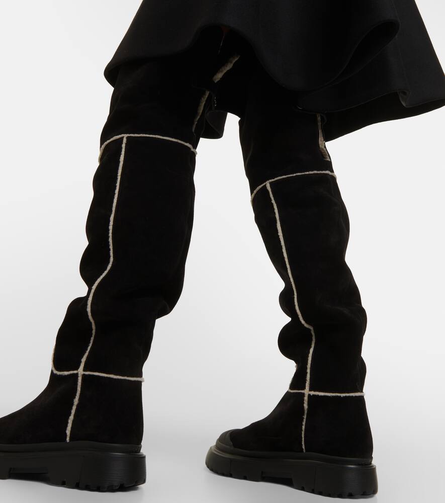 Hogan H619 suede knee-high boots
