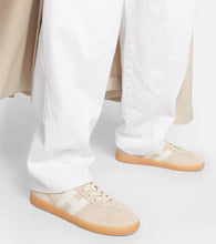 Hogan H647 leather-trimmed suede sneakers