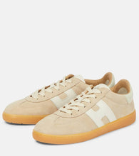 Hogan H647 leather-trimmed suede sneakers