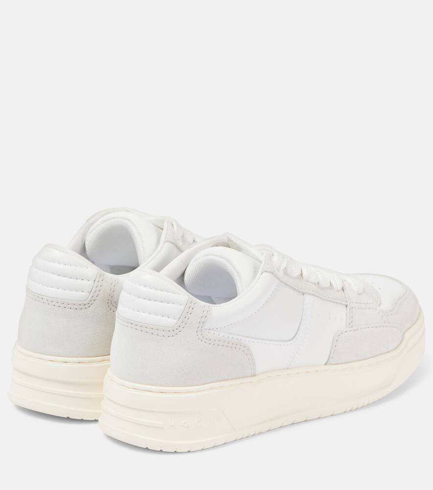 Hogan H667 suede-trimmed leather sneakers