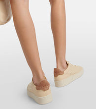 Hogan H672 suede-trimmed leather sneakers