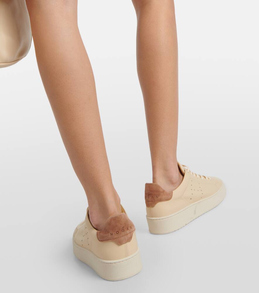 Hogan H672 suede-trimmed leather sneakers