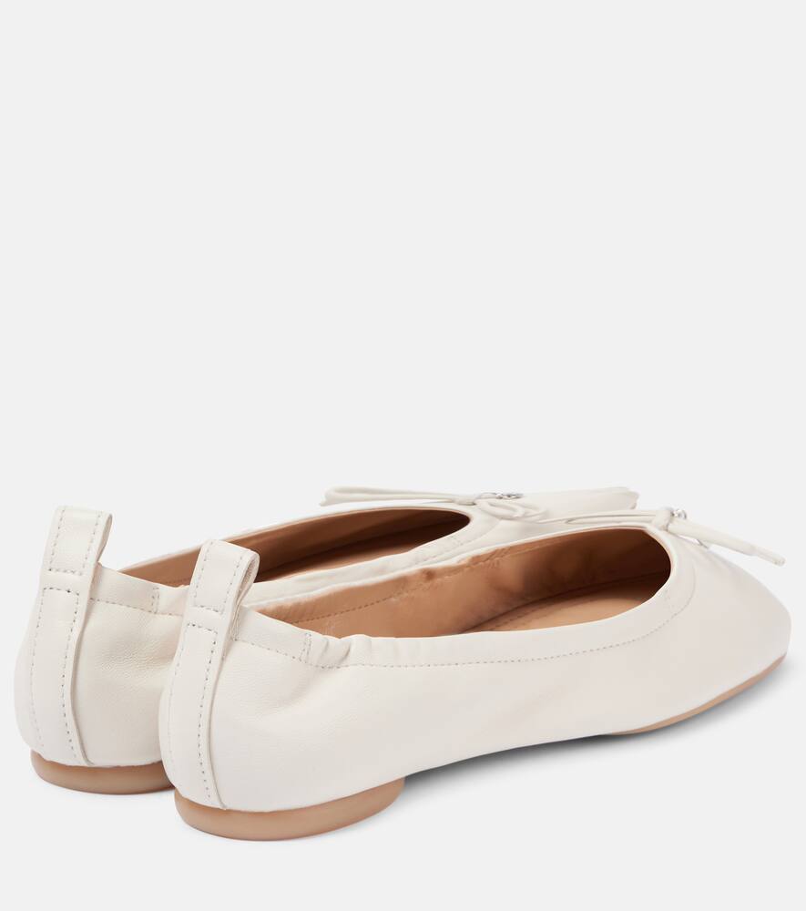 Hogan H684 bow-detail leather ballet flats