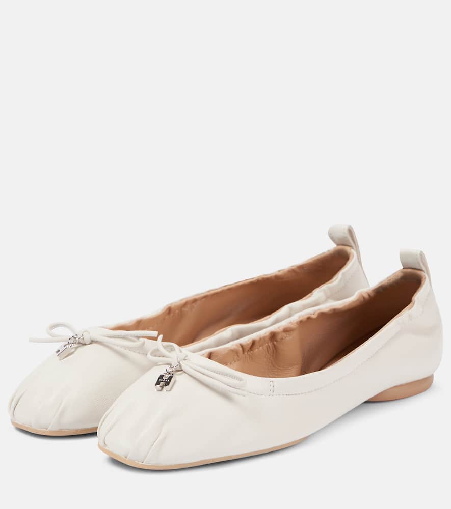 Hogan H684 bow-detail leather ballet flats