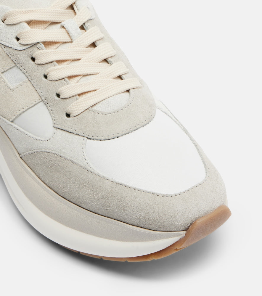 Hogan H696 suede and leather platform sneakers