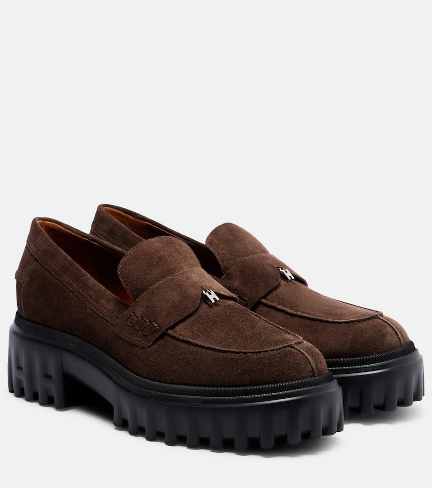 Hogan H700 leather platform loafers