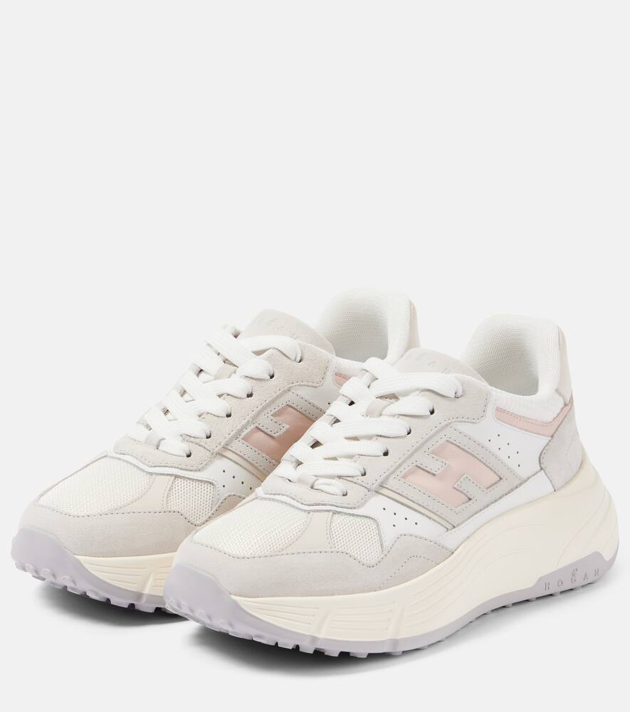 Hogan Hi-Fi glitter suede and leather sneakers