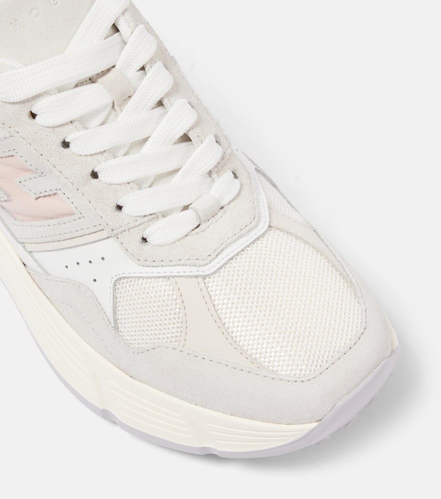 Hogan Hi-Fi glitter suede and leather sneakers