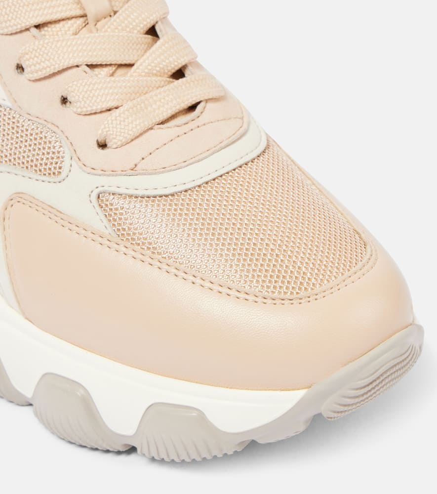 Hogan Hyperactive suede-trimmed leather sneakers
