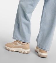 Hogan Hyperactive suede-trimmed leather sneakers