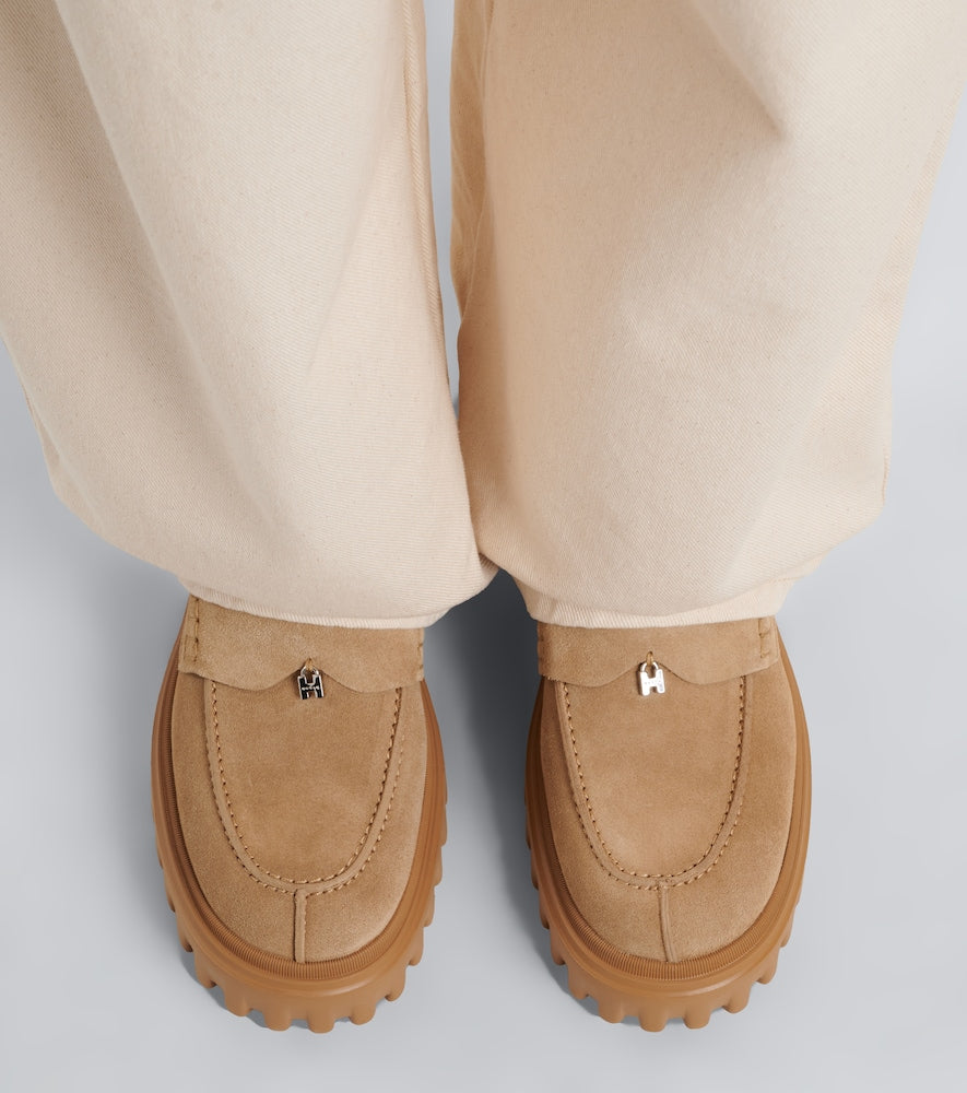 Hogan Suede platform loafers