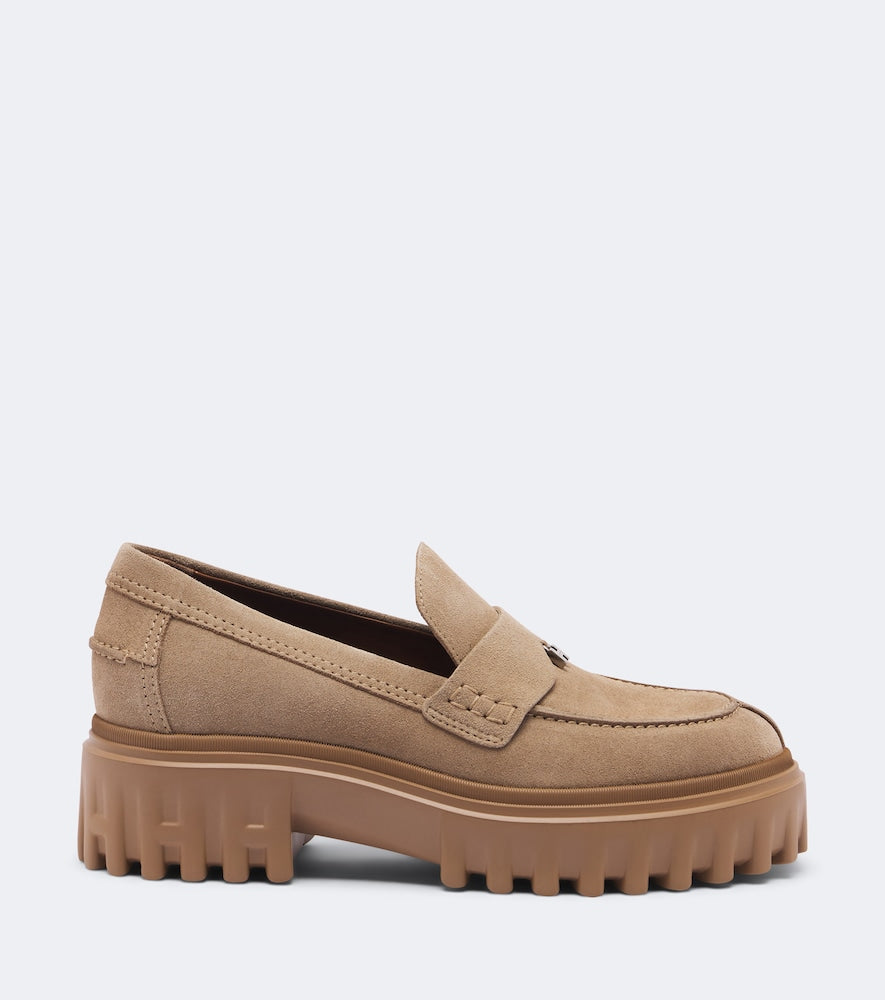 Hogan Suede platform loafers
