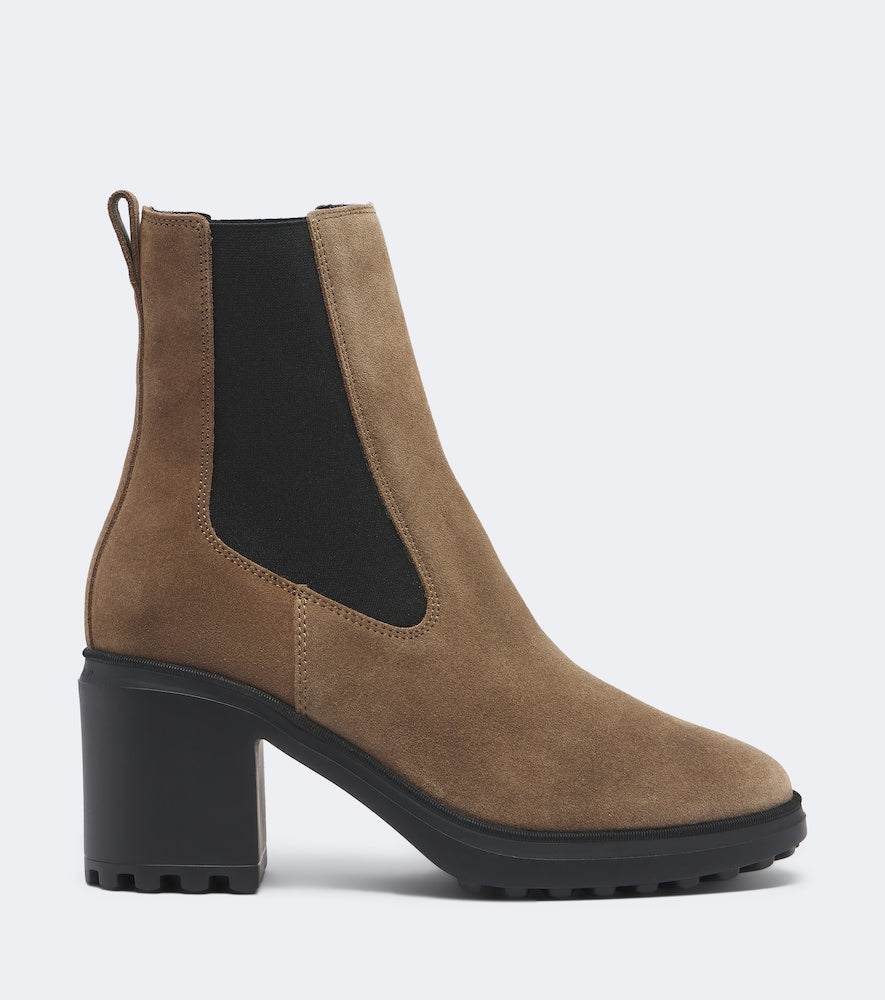 Brown Hogan H724 suede ankle boots - Mid Heels