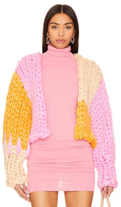 Hope Macaulay Athena Colossal Knit Jacket in Pink - Hope Macaulay - Athena Colossal - Veste en maille rose - HopeMacaulay Athena 粉色巨型针织夹克 - Hope Macaulay Athena Colossal Strickjacke in Rosa - Hope Macaulay Athena 콜로설 니트 자켓 핑크 색상 - Giacca in maglia Hope Macaulay Athena Colossal in rosa