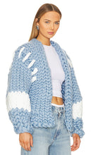 Hope Macaulay Colossal Knit Coat in Baby Blue