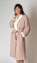 House No. 23 Alaia Sherpa Robe in Rose