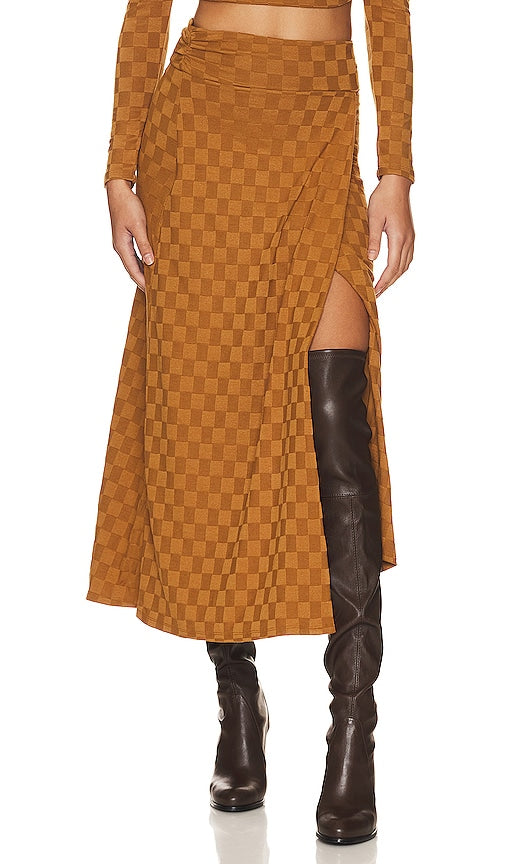 House of Harlow 1960 x REVOLVE Hailes Midi Skirt in Brown - House of Harlow 1960 x REVOLVE JUPE MIDI Hailes en Marron - House of Harlow 1960 x REVOLVE Hailes 棕色中长半身裙 - House of Harlow 1960 x REVOLVE Hailes Midirock in Braun - House of Harlow 1960 x REVOLVE Hailes 미디 스커트 in 브라운 - Gonna longuette Hailes House of Harlow 1960 x REVOLVE in marrone