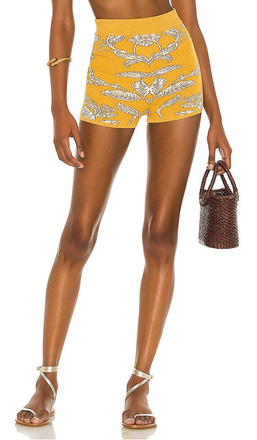 House of Harlow 1960 x REVOLVE Prue Knit Shorts in Yellow - House of Harlow 1960 x REVOLVE Short Prue Knit en Jaune - House of Harlow 1960 x REVOLVE Prue 黄色针织短裤 - House of Harlow 1960 x REVOLVE Prue Strickshorts in Gelb - House of Harlow 1960 x REVOLVE 프루 니트 반바지 옐로우 색상 - Pantaloncini in maglia Prue House of Harlow 1960 x REVOLVE in giallo