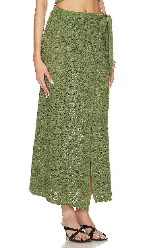 House of Harlow 1960 x REVOLVE Rina Maxi Wrap Skirt in Green