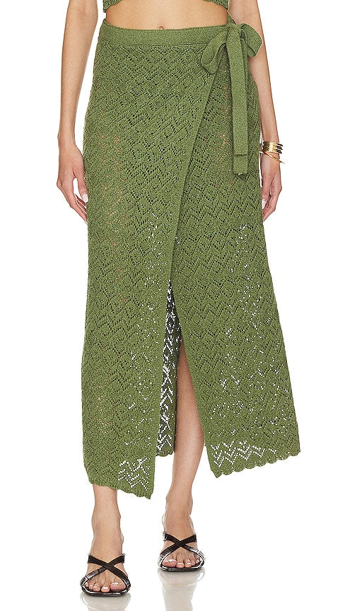 House of Harlow 1960 x REVOLVE Rina Maxi Wrap Skirt in Green - House of Harlow 1960 x REVOLVE JUPE Maxi Portefeuille Rina en Vert - House of Harlow 1960 x REVOLVE Rina 绿色长裹身裙 - House of Harlow 1960 x REVOLVE Rina Maxi-Wickelrock in Grün - House of Harlow 1960 x REVOLVE Rina 맥시 랩 스커트 in 그린 - House of Harlow 1960 x REVOLVE Rina Maxi Gonna avvolgente in verde