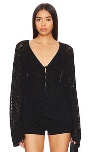 House of Harlow 1960 x REVOLVE Salene Mesh Cardigan in Black - House of Harlow 1960 x REVOLVE Cardigan en Maille Salene en Noir - House of Harlow 1960 x REVOLVE Salene 黑色网眼开衫 - House of Harlow 1960 x REVOLVE Salene Mesh Cardigan in Schwarz - House of Harlow 1960 x REVOLVE Salene 메시 카디건 in 블랙 - Cardigan in rete Salene House of Harlow 1960 x REVOLVE in nero