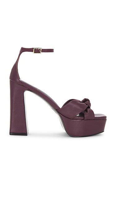 House of Harlow 1960 x REVOLVE X Revolve Jin Platform in Burgundy | Burgundy Heeled Sandals for Women