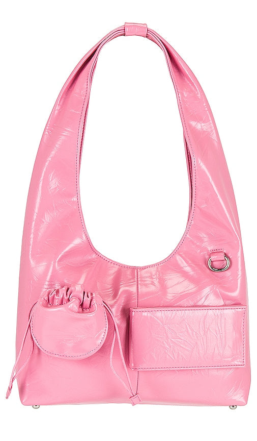 House of Sunny Crinkle Sling Bag in Pink - Sac à bandoulière House of Sunny Crinkle en rose - House of Sunny 粉色皱纹单肩包 - House of Sunny Crinkle Sling Bag in Rosa - House of Sunny 크링클 슬링백 핑크 색상 - Borsa a tracolla House of Sunny Crinkle in rosa