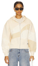 House of Sunny Patchwork Landscape Hoodie in Beige