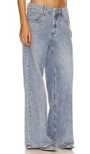 House of Sunny Sandblast Wide Leg Denim in Blue