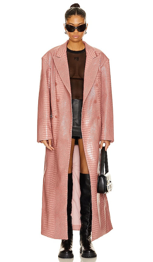 House of Sunny The Floor Length 80s Blazer in Blush