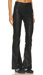 Hudson Jeans Barbara Faux Leather High Rise Flare in Black