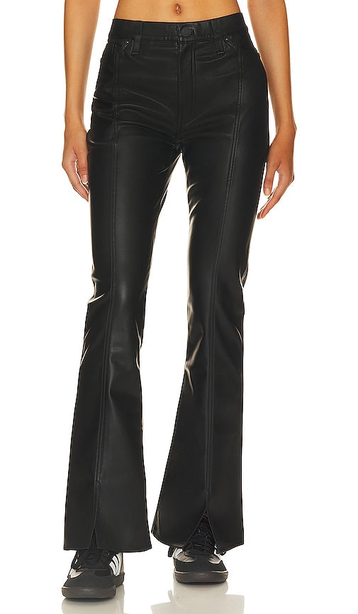 Hudson Jeans Barbara Faux Leather High Rise Flare in Black - Hudson Jeans Barbara - Pantalon évasé taille haute en similicuir - Noir - Hudson Jeans Barbara 人造皮革黑色高腰喇叭裤 - Hudson Jeans Barbara Kunstleder-High-Rise-Flare in Schwarz - Hudson Jeans 바바라 인조 가죽 하이라이즈 플레어 블랙 색상 - Hudson Jeans Barbara Svasato a vita alta in ecopelle in nero