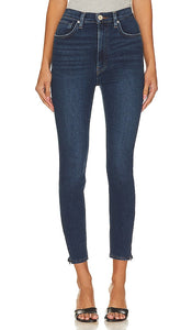 Hudson Jeans Centerfold High Rise Skinny in Blue - Hudson Jeans - Centerfold - Jean skinny taille haute - Bleu - Hudson Jeans 蓝色中折高腰紧身牛仔裤 - Hudson Jeans Centerfold High Rise Skinny in Blau - Hudson Jeans 센터폴드 하이라이즈 스키니 블루 색상 - Hudson Jeans skinny a vita alta con piega centrale in blu