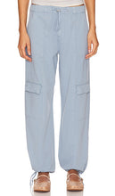 Hudson Jeans Drawstring Cargo Parachute Pant in Baby Blue