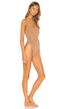 Hunza G Classic Square Neck One Piece in Tan
