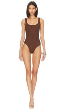 Hunza G Square Neck One Piece in Chocolate