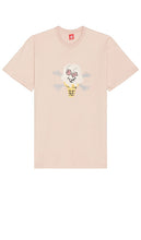 ICECREAM Cherry Face Short Sleeve Tee in Pink - T-shirt à manches courtes ICECREAM Cherry Face en rose - ICECREAM 粉色樱桃脸短袖 T 恤 - ICECREAM Cherry Face Kurzarm-T-Shirt in Rosa - ICECREAM 체리 페이스 반팔 티셔츠 핑크 색상 - T-shirt a maniche corte con faccia di ciliegia Icecream in rosa