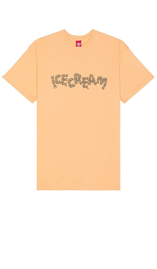 ICECREAM Links Tee in Orange - T-shirt ICECREAM Links en orange - 橙色 ICECREAM Links T 恤 - ICECREAM Links T-Shirt in Orange - ICECREAM 링크 티셔츠 - T-shirt con maglie Icecream in arancione