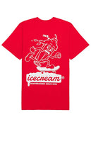 ICECREAM Since 2003 Tee in Red - T-shirt ICECREAM depuis 2003 en rouge - ICECREAM 始于 2003 年 红色 T 恤 - ICECREAM Seit 2003 T-Shirt in Rot - ICECREAM Since 2003 티셔츠 in Red - GELATO Dal 2003 T-shirt in rosso
