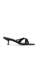 INTENTIONALLY BLANK Eli Sandal in Black | Black Open Toe Mules for Women