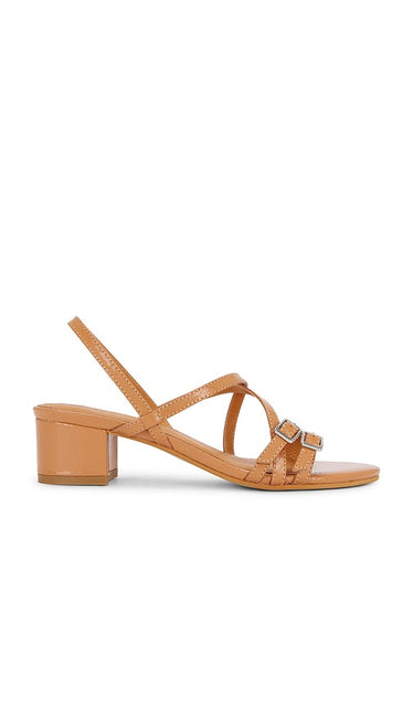 INTENTIONALLY BLANK Kariton Heel in Brown | Terracotta Strappy Heels for Women